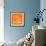 Orange Map of Helsinki-NaxArt-Framed Art Print displayed on a wall