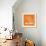 Orange Map of Helsinki-NaxArt-Framed Art Print displayed on a wall