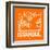 Orange Map of Istanbul-NaxArt-Framed Art Print