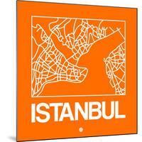 Orange Map of Istanbul-NaxArt-Mounted Premium Giclee Print