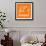 Orange Map of Istanbul-NaxArt-Framed Art Print displayed on a wall