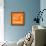 Orange Map of Istanbul-NaxArt-Framed Stretched Canvas displayed on a wall