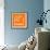 Orange Map of Istanbul-NaxArt-Framed Premium Giclee Print displayed on a wall