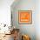 Orange Map of Istanbul-NaxArt-Framed Premium Giclee Print displayed on a wall