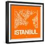 Orange Map of Istanbul-NaxArt-Framed Premium Giclee Print