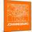 Orange Map of Johannesburg-NaxArt-Mounted Art Print