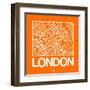 Orange Map of London-NaxArt-Framed Art Print