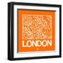 Orange Map of London-NaxArt-Framed Art Print