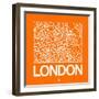 Orange Map of London-NaxArt-Framed Art Print