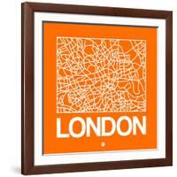 Orange Map of London-NaxArt-Framed Art Print