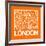 Orange Map of London-NaxArt-Framed Art Print