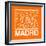 Orange Map of Madrid-NaxArt-Framed Art Print