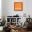 Orange Map of Madrid-NaxArt-Framed Stretched Canvas displayed on a wall