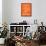 Orange Map of New York-NaxArt-Framed Stretched Canvas displayed on a wall