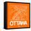 Orange Map of Ottawa-NaxArt-Framed Stretched Canvas