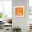 Orange Map of Ottawa-NaxArt-Framed Art Print displayed on a wall