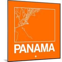 Orange Map of Panama-NaxArt-Mounted Art Print