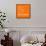 Orange Map of Rio De Janeiro-NaxArt-Framed Stretched Canvas displayed on a wall