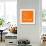 Orange Map of Rio De Janeiro-NaxArt-Framed Art Print displayed on a wall