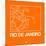 Orange Map of Rio De Janeiro-NaxArt-Mounted Art Print
