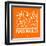 Orange Map of Sao Paulo-NaxArt-Framed Art Print