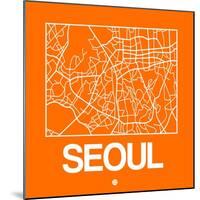 Orange Map of Seoul-NaxArt-Mounted Art Print