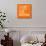 Orange Map of Singapore-NaxArt-Mounted Art Print displayed on a wall