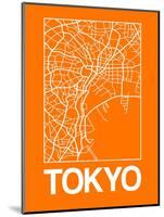 Orange Map of Tokyo-NaxArt-Mounted Art Print