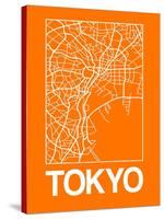 Orange Map of Tokyo-NaxArt-Stretched Canvas