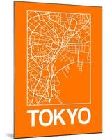 Orange Map of Tokyo-NaxArt-Mounted Art Print