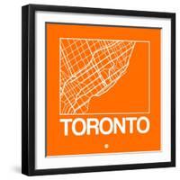 Orange Map of Toronto-NaxArt-Framed Art Print