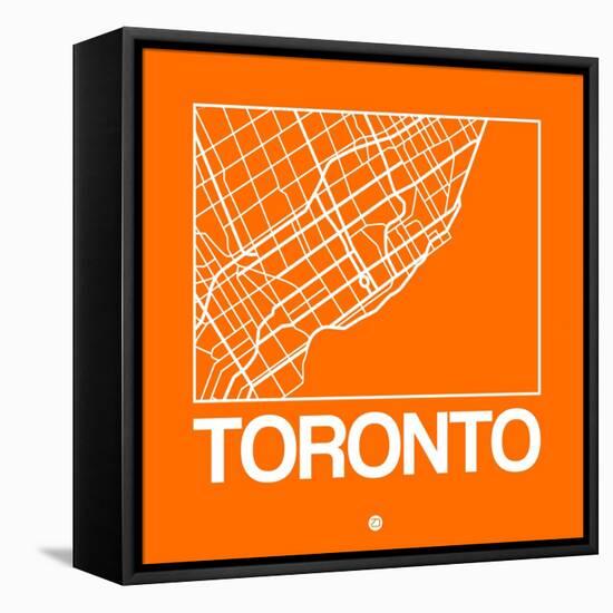 Orange Map of Toronto-NaxArt-Framed Stretched Canvas