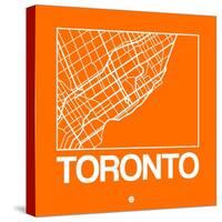 Orange Map of Toronto-NaxArt-Stretched Canvas