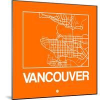 Orange Map of Vancouver-NaxArt-Mounted Art Print