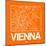 Orange Map of Vienna-NaxArt-Mounted Art Print