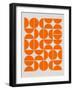 Orange Mid Century Composition-Eline Isaksen-Framed Art Print