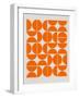 Orange Mid Century Composition-Eline Isaksen-Framed Art Print