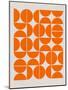 Orange Mid Century Composition-Eline Isaksen-Mounted Art Print