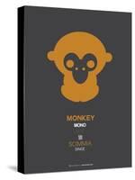 Orange Monkey Multilingual Poster-NaxArt-Stretched Canvas