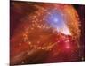 Orange Nebula-null-Mounted Art Print