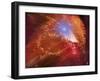 Orange Nebula-null-Framed Art Print