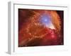 Orange Nebula-null-Framed Art Print