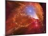 Orange Nebula-null-Mounted Art Print