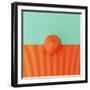 Orange on Bright Background. Minimalism Fashion-Evgeniya Porechenskaya-Framed Photographic Print