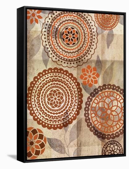 Orange Oragomie-Kristin Emery-Framed Stretched Canvas