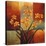 Orange Orchid-Jill Deveraux-Stretched Canvas