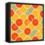 Orange Paradise -Seamless-Averin-Framed Stretched Canvas