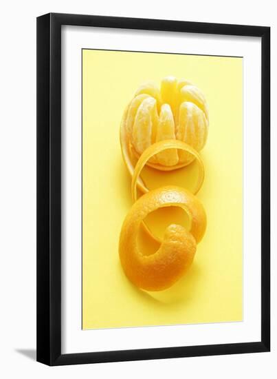 Orange Peel and Orange (Segments Separated)-Kröger and Gross-Framed Photographic Print