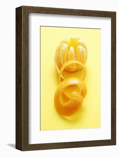 Orange Peel and Orange (Segments Separated)-Kröger and Gross-Framed Photographic Print