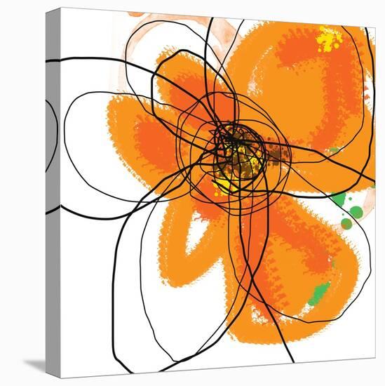 Orange Petals 2-Jan Weiss-Stretched Canvas